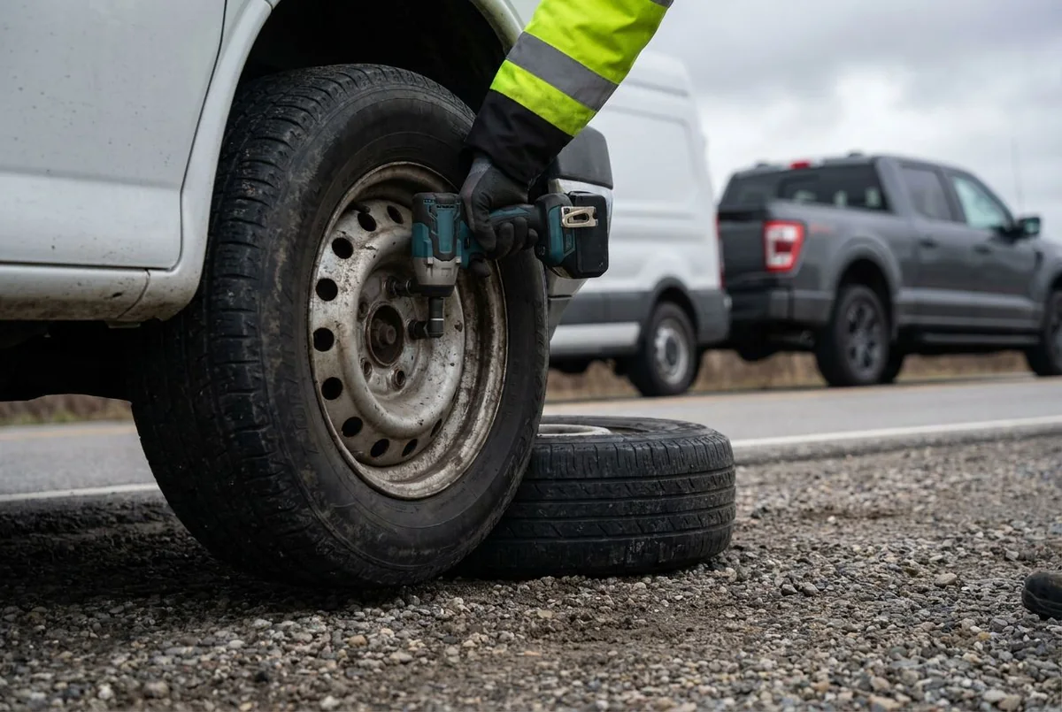 Flat tire change